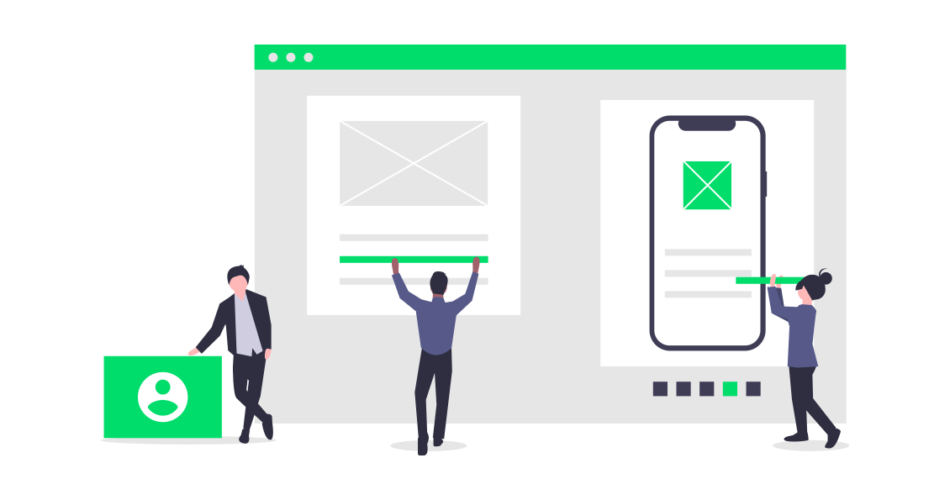 Graphic illustrating a new ux design.